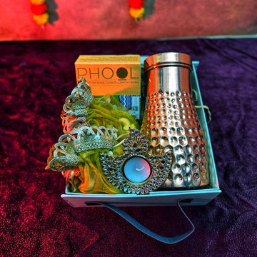 Aabroo Gift Box – Premium Festive Hamper with Copper Bottle, Dry Fruits & Décor