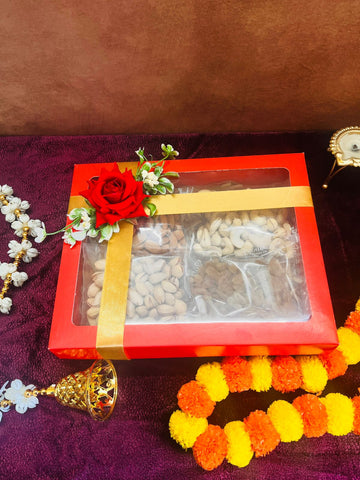 Buy 1 Get 1 Diwali Dryfruit Hamper β Premium 4-in-1 Gift Box (Cashew, Almonds, Pistachios & Kismis β 100g Each)