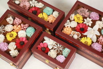Darbar-e-Khass Floral Lid Diwali Hamper Box – 4 Jar