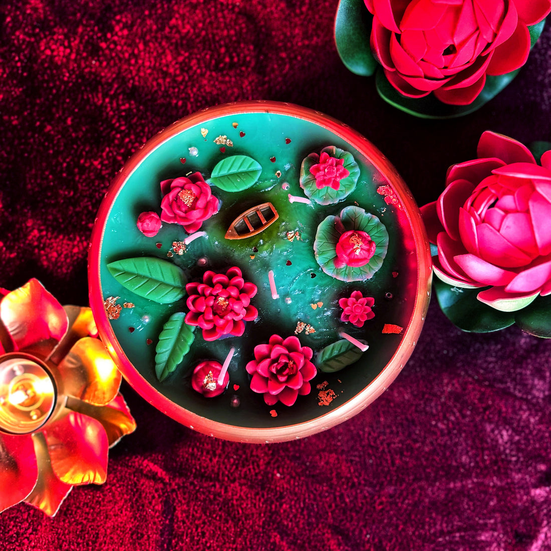 Hammered Pond Urli – Handcrafted Decorative Bowl for Floating Flowers & Candles