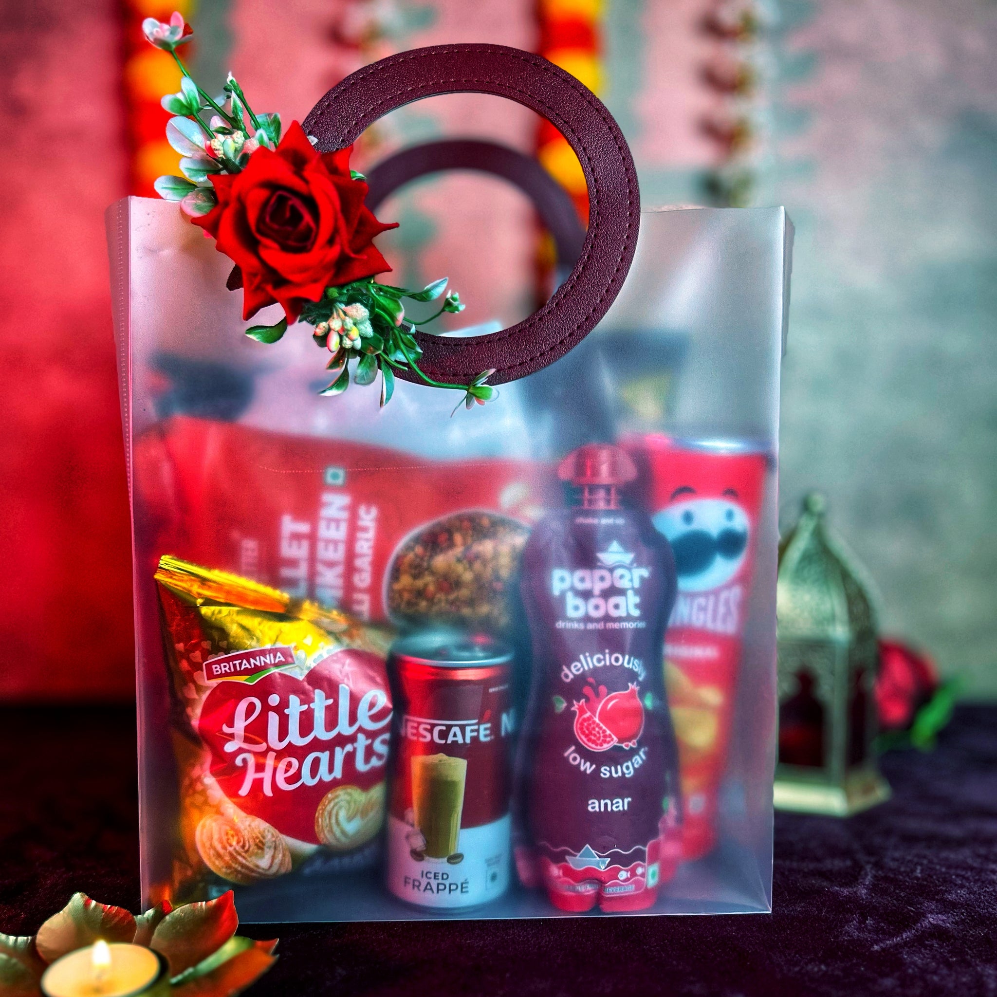 Ziya Gourmet Hamper Bag – Festive Gift with Snacks, Coffee, Juice & Namkeen