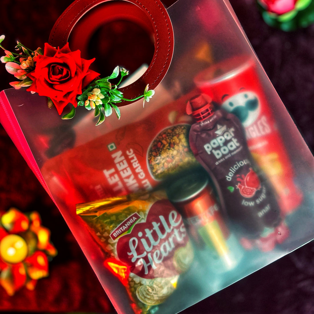 Ziya Gourmet Hamper Bag – Festive Gift with Snacks, Coffee, Juice & Namkeen